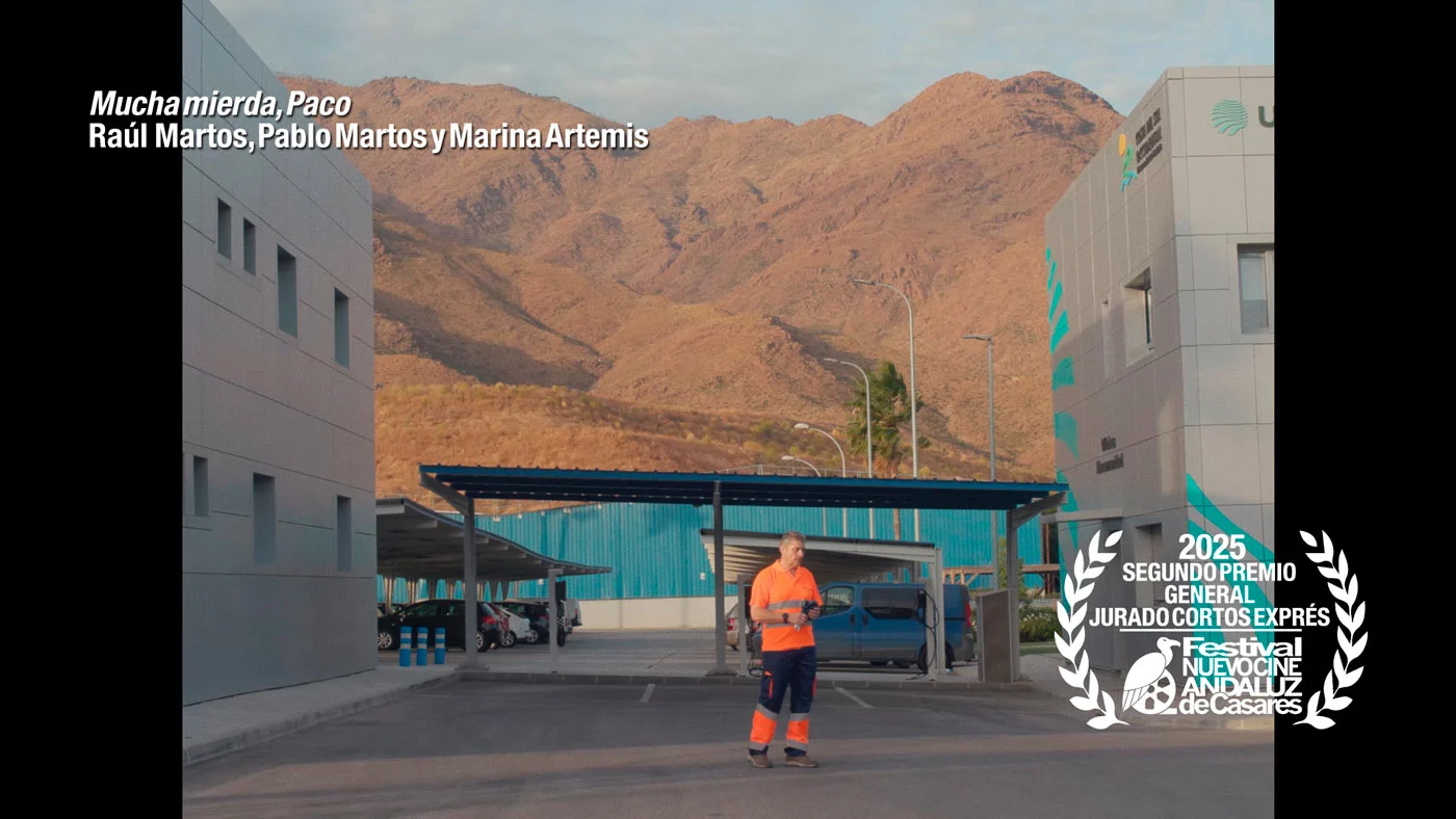 "Mucha mierda, Paco", de Raúl Martos, Pablo Martos y Marina Artemis. 2º premio categoría General cortos Exprés Nuevo Cine Andaluz 2025
