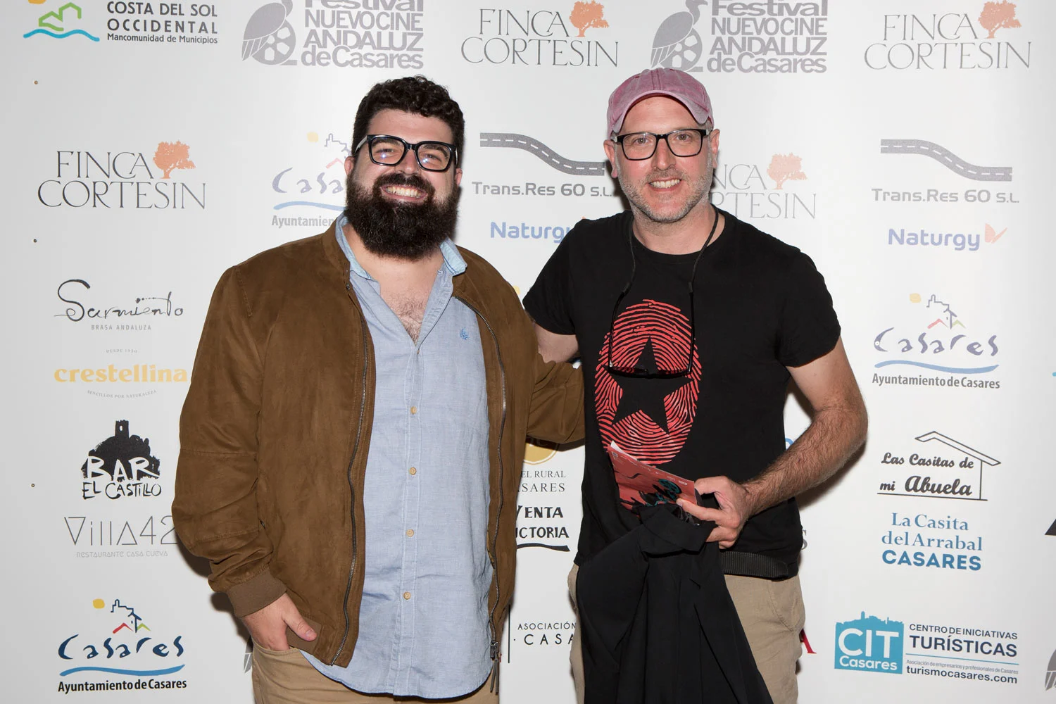 José Manuel Rebollo y Rafa Caballero durante la presentación de "Coraje" en el XII Festival Nuevo Cine Andaluz (Casares, 2025)