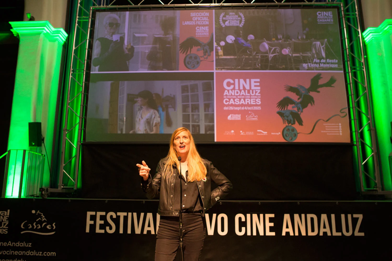 La actriz Sonia Barba presenta la película "Fin de Fiesta", dirigida por Elena Manrique, en el XII Festival Nuevo Cine Andaluz de Casares